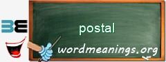 WordMeaning blackboard for postal